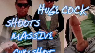 Huge Cock Shoots Massive Cumshot