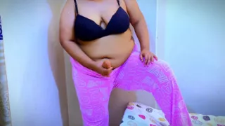 Big Tits Hot Stepmom's Huge Fat Cock Caught in Hotel Room with Masturbation!