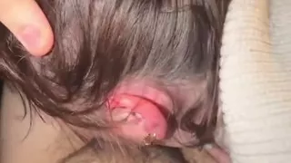 German Saskialove blows 18-year-old nurse in car until he cums