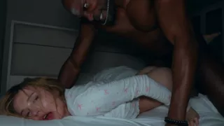 My Black Shadow Grabbed and Passionately Fucked My Hot Pussy Late at Night!