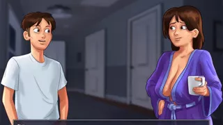 Summertime saga: stepmom and stepson doing naughty things in her bed ep 178