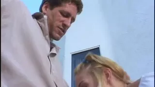 Sexy cock sucking babe takes dick in cunt and ass in FMM 3way then gets jizzed