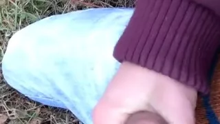 Foreskin Cum - Cumshot Outdoor