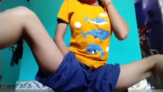 Indian beautifull girl doing fingering in home