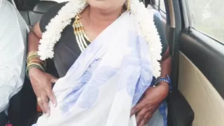 Indian Bhabi Car Sex. Beautiful Saree Housewife Try to Fucking with Stepson Car Drive.telugu Dirty Talks.