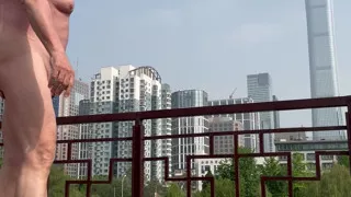 Naked dance in public park