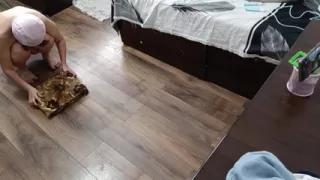 Sexy Wife Workout at Home Naked