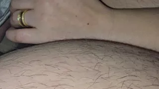 Sexy and hot step mom gives step son a perfect handjob after honeymoon