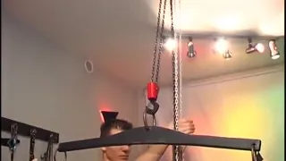 Tied up teen with nice small tits gets whipped