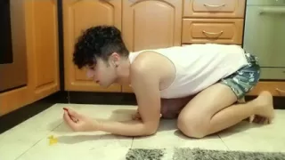 Gummy Bears Eating - Swallow, Put Inside Ass and Cumshot on Little Gummies