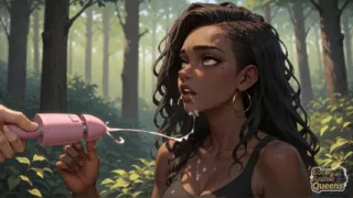 Forest Oral Bliss with Cum Splash - Black XXX Porn!