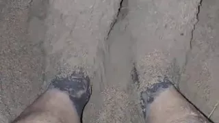 Bare feet Playing in Sand