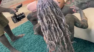 Second Lens Exposed Inked Babe's Photoshoot Tease Turns Into Wild Anal Ride & Ass to Mouth Finale
