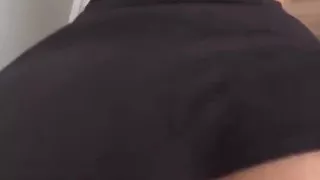 Fucking Big Dildo Against the Wall