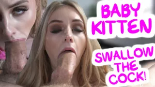 Gorgeous Baby Kitten Gives Face-fucking Blowjob