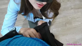 Horny secretary blowjob big dick boss in the office