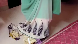 Desi Tamil Wife Renu Wet Nude Body Towel Dry & Slow Saree Dressing Tease! Indianhotwifex