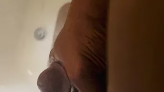 Cumshot in a Hot Shower