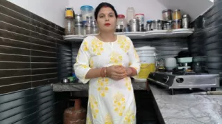 A very beautiful and sexy sister-in-law was cooking in the kitchen. Then her brother-in-law came and they had sex.