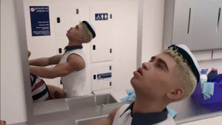 Flight Attendant Oliver Loves Get Creampied From Black Big Cock
