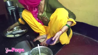 My desi maid stays at my house to work at night on festival, kitchen sex video, full romantic sex video