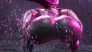 big-bootied, big-breasted robot woman enjoying herself