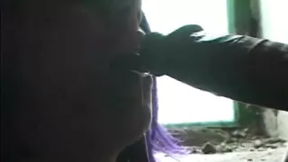 Dilating ass hole of a sexy shaved girl in fetish dress