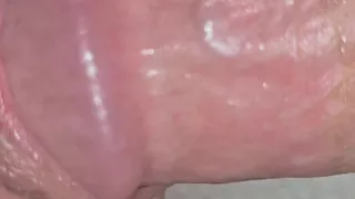 Close up pussy fuck and 2 pullout hands free cumshots