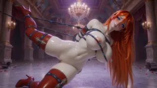 3D Hentai Cowgirl Doll - Smart Ropes Control & Float Ahegao