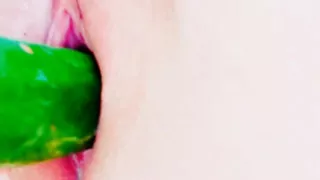 Arabian Hijab Muslin Cheats With A Cucumber