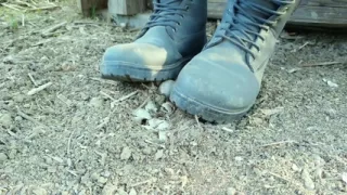 Jerk off and Cum After Empty Shells Are Crushed by Boots