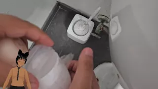 Should you put your dick in it?! - Using my pocket pussy in a public restroom