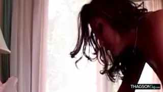 Mature Brunette's Ass Stretched Wide with Dripping Rosebud Action