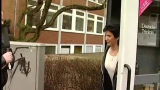 Short hair brunette at the outdoors interview