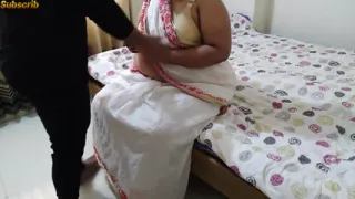 Neighbor Stripping Her Saree & Fucked in Bed - Indian Desi Stepaunty