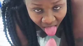 Deep throat hugs and kisses