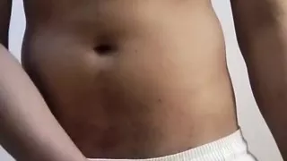 The Handsome Boy Is Masturbating with His Hands