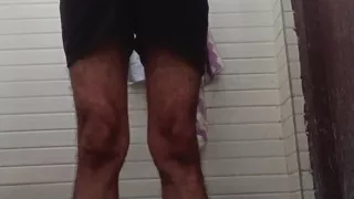 The native boy drained the water from his thick