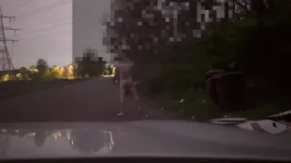 Naked jerk in road pt2