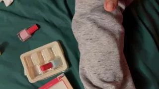 Melove Cleaning Her Toes and Doing Her Nails