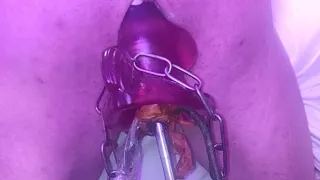 Straight white guy fucked hard with a sex machine huge dildo