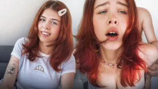 Teen 18+ redhead comes for an internship. Boss tricked her (creampie)