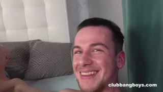 Walter Klein gets worshipped by three young twinks in a hot foursome at ClubBangBoys.