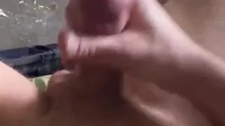 Stroking My Cock in the Garage Ends in Huge Cumshot, One Week Buildup