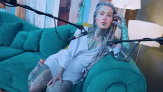 I talk about L - LOVE - ASMR podcast SFW talking goth skinny girl dreadlocks tattoo model inked girl