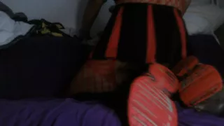 Black Red Cheerleader Outfit, BBC to Ride to Orgasm