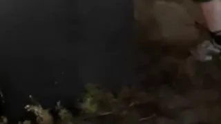 Helping Him Pee in the Street