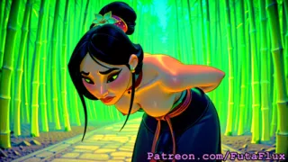 Futanari Mulan - Masturbating, Cumshots, Self-sucking, more!