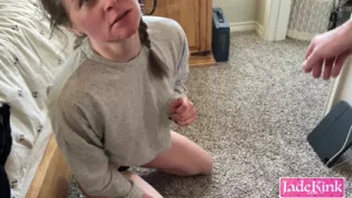 Innocent submissive girlfriend is dominated and used roughly