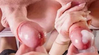 Slobbery Big Dick Sucking and Hot Cumshot in the Mouth From My Female POV Perspective
